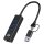 CONCEPTRONIC Adapter USB-C/-A3.0->3xUSB-A/GbE 5Gbs 0.18m sw