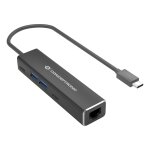 CONCEPTRONIC Adapter USB-C3.2->GbE/2xC/2xA 5Gbs 0.14m sw