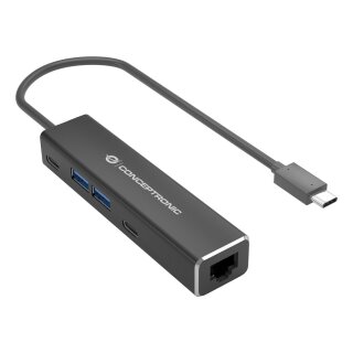 CONCEPTRONIC Adapter USB-C3.2->2.5GbE/2xC/2xA 5Gbs 0.15m sw