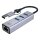 CONCEPTRONIC Adapter USB-C/-A3.0->GbE+3x-A3.0 5Gbs gr
