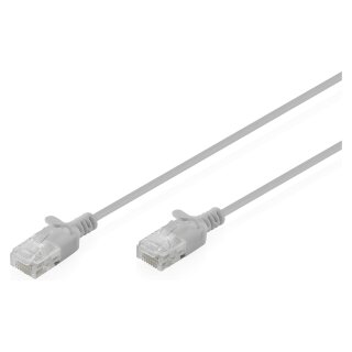 CAT 6 U-UTP Slim Patchkabel, 0,3 m, Grau