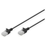 CAT 6 U-UTP Slim Patchkabel, 2 m, Schwarz