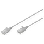 CAT 6 U-UTP Slim Patchkabel, 3 m, Grau