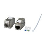 EFB Keystone Cat6A/RJ45/10GE Slim, Metall, Werkzeugfrei