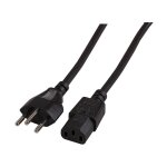 EFB Netzleitung Schweiz-C13 180°, schwarz...