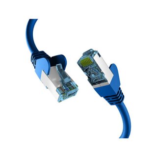 RJ45 Patchkabel mit Cat7 Rohkabel 10.00m blau