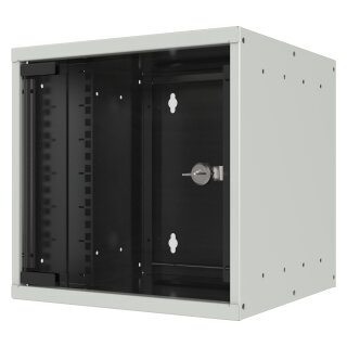 10" Wandgehäuse 9HE Tiefe 300mm 1-teilig RAL7035