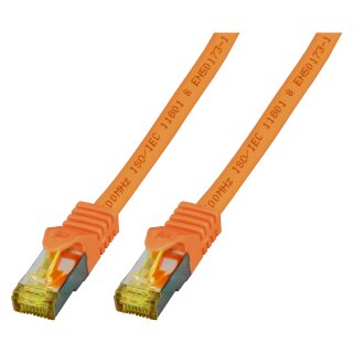 RJ45 Patchkabel Cat.6A S/FTP LSZH Cat.7 Rohkabel orange