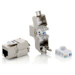Keystone Jack geschirmt Cat6A LSA Prem. wzf.8Stk sil...