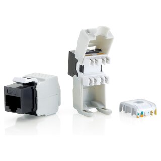 Keystone Jack ungeschirmt Cat6 LSA Prem. wzf.8Stk sw Polybeutel