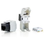 Keystone Jack ungeschirmt Cat6 LSA Prem. wzf.8Stk sw...