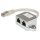 2-Port Splitter Cat5e RJ45->2xRJ45 FTP St/Bu 0.15m