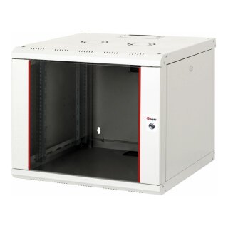 19" Netzwerkschrank Glastür PM 600x600mm 9HE grau