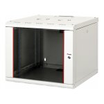 19" Netzwerkschrank Glastür PM 600x600mm 9HE grau