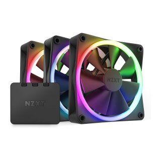 120mm NZXT F-Serie F120 RGB Lüfter Triple Black RF-R12TF-B1