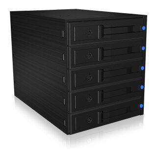 ICY BOX Backplane, 5x SATA 3,5" HDD für 3x 5,25" Schacht, Hot Swap, trägerlos