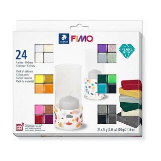 FIMO 8013 C - Modellierton - Schwarz - Blau - Kupfer - Gold - Grün - Grau - Perleffekt - P