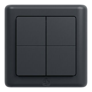 Shelly · Plug & Play · BLU Wall Switch 4 ZB DK · Wandtaster · 4-fach · 16 Aktionen · Grau
