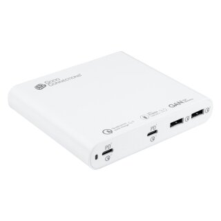 GoodConnections USB Desktop Schnellladestation 120W 4-Port 2xUSB-C/2xUSB-A QC4.0 Weiß
