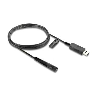 Delock USB Ladekabel 12 V für Elektrorasierer kompatibel mit Braun Series 1, 3, 5, 7, 9 - Rasierer Ladegerät Ersatzkabel 1 m