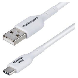 STARTECH.COM 3m USB-A auf USB-C Ladekabel USB-A auf Typ-C Ladekabel 3A Schnellladekabel USB 2.0 Datenubertragung Weiss