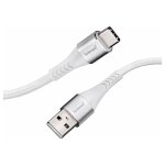 Intenso USB-Kabel A315C Nylon 1,5m weiß, USB-A und...