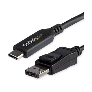 StarTech 5.9 ft 1.8m - USB-C to DisplayPort Adapter Cable - 8K 30Hz - HBR3 - USB-C Adapter - Thunderbolt 3 Compatible