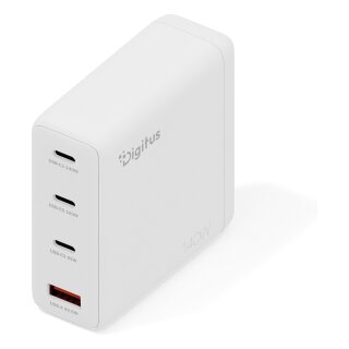 DIGITUS USB GaN Charger 140W, 3x USB-C, 1x USB-A