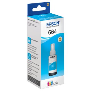 Epson Original T6642 Nachfülltinte cyan 6.500 Seiten 70ml (C13T664240)