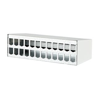 METZ CONNECT Modul AP-Gehuse 2x12 Port reinweiss RAL9010