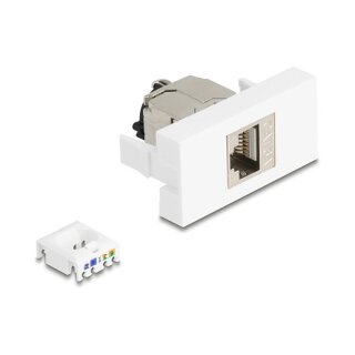 Easy 45 Modul RJ45 Buchse zu LSA Cat.6A STP mit Verschlussclip und kabelbinderfrei