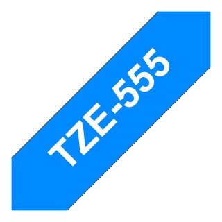 BROTHER P-Touch TZE-555 weiss auf hard blau 24mm