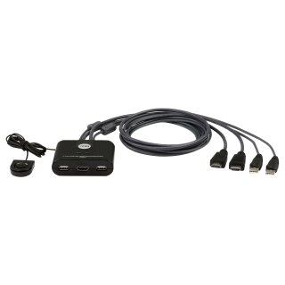 ATEN KVM Switch CS22U-HF 2 Port USB/HDMI Kabel