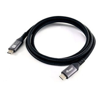 Equip Kabel USB-C4.0->C 40Gbps PD240W St/St 0.50m schwarz