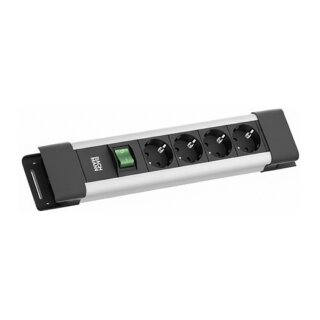 BACHMANN CONNECTUS 4xCEE7/3, 1xSchalter 2,0m CEE7/7 Grau