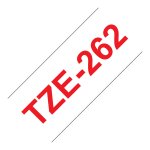 BROTHER P-Touch TZE-262 rot auf weiss 36mm