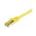 Synergy21 Patchkabel RJ45, CAT6A 500Mhz, 0,25m, gelb, S-STP(S/FTP), TPE/LSZH(Ultraflex), AWG26, mit CAT7 Rohkabel,