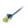 Synergy21 Patchkabel RJ45, CAT6A 500Mhz, 3m, blau, U/FTP, slimline rund d=3,8mm, TPE/LSZH(Superflex), AWG32, mit CAT7 Rohkabel,