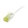 Synergy21 Patchkabel RJ45, CAT6A 500Mhz, 10m, weiss, U/FTP, slimline rund d=3,8mm, TPE/LSZH(Superflex), AWG32, mit CAT7 Rohkabel,