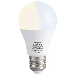 Shelly · Plug & Play · Duo Bulb E27 Gen3 · LED Lampe · dimmbar · Messfunktion · WLAN · BT