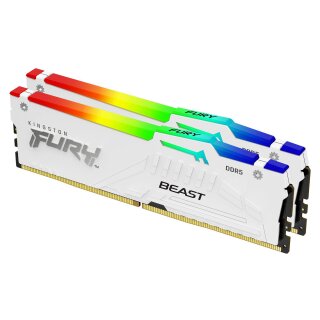 KINGSTON FURY Beast 64GB DIMM 5600MT/s DDR5 CL40 Kit of 2 White RGB XMP