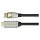 Series Anschlusskabel DisplayPort 1.4 an HDMI 2.0, 4K / UHD @60Hz, Vollmetallstecker, vergoldete Kontakte, OFC, Nylongeflecht schwarz, 3m