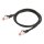 Series Patchkabel mit Rastnasenschutz und Nylongeflecht, Cat. 6, S/FTP, PiMF, PVC, 250MHz, OFC, schwarz, 0,5m