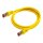 Series Patchkabel mit Rastnasenschutz und Nylongeflecht, Cat. 6, S/FTP, PiMF, PVC, 250MHz, OFC, gelb, 3m