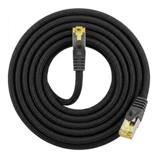 Python Patchkabel mit Cat.7 Rohkabel S/FTP PiMF halogenfrei 30m schwarz