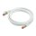 Series Patchkabel mit Rastnasenschutz und Nylongeflecht, Cat. 6, S/FTP, PiMF, PVC, 250MHz, OFC, weiß, 1m
