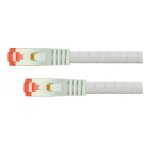 Python Cat.6 Patchkabel mit Nylongeflecht weiß 0,5m
