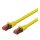 Python Cat.6 Patchkabel mit Nylongeflecht gelb 1m