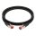 Python Cat.6 Patchkabel mit Nylongeflecht schwarz 2m