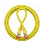 Python Cat.6 Patchkabel mit Nylongeflecht gelb 5m